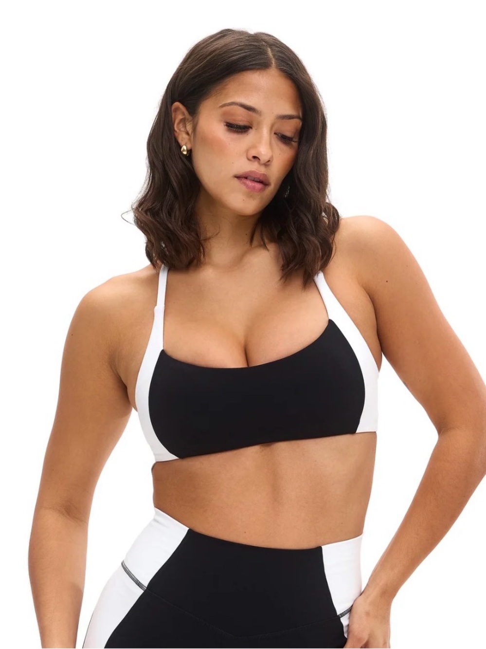 Buffbunny Aurora Sports Bra in Onyx Black and White